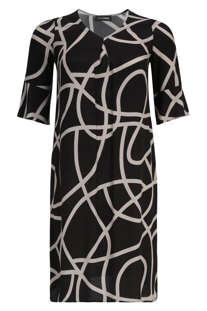 Doris Streich Kleid aus Webware mit Grafik-Print