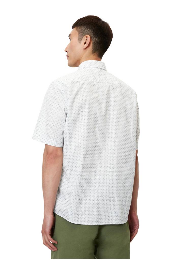 Gemustertes Kurzarm-Hemd aus Baumwolle