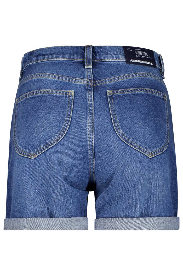 High Waist Jeans Shorts aus recycelter Baumwolle