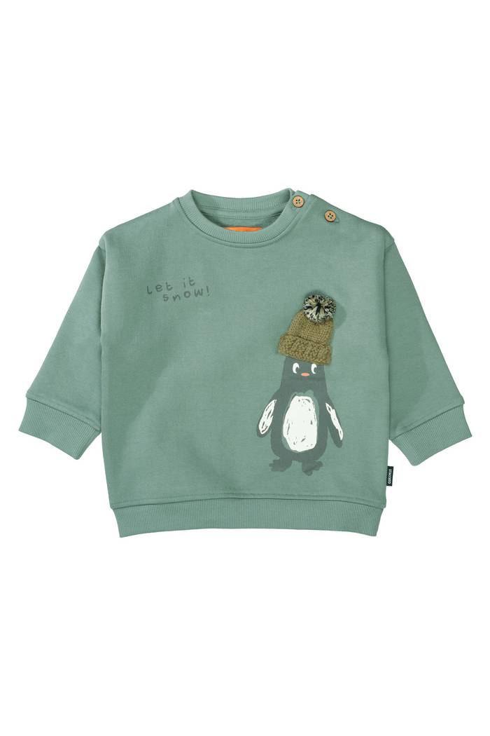 Sweatshirt mit Pinguin-Print